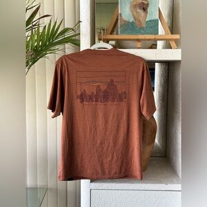 Men's Patagonia Save Our Home Planet Logo Orange T-Shirt